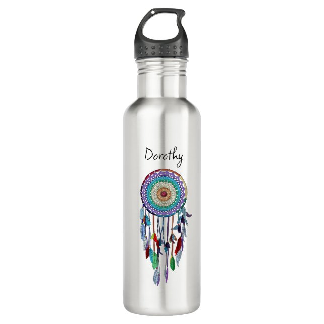 Personalized Dreamcatcher  Stainless Steel Water Bottle (Front)