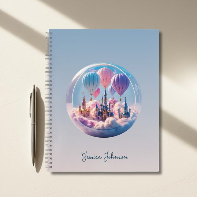 Personalized Dreamlike Floating City with Balloons Notebook (Personalized Dreamlike Floating City with Balloons Notebook)