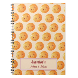 Personalized Dreams Come True Lucky Orange Pattern Notebook