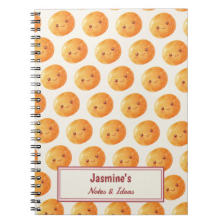 Personalized Dreams Come True Lucky Orange Pattern Notebook