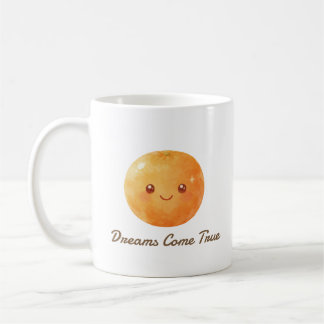 Personalized Dreams Come True Orange Pattern Coffee Mug