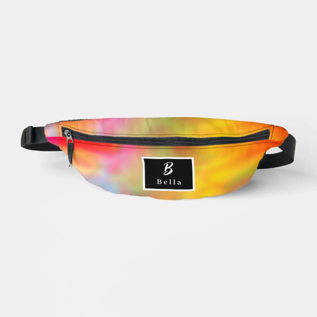 Personalized Dreamy Rainbow Pastel Fanny Pack (Front)