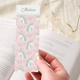 Personalized Dreamy Unicorn Pattern Bookmarks