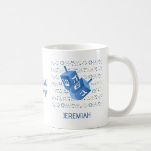 Personalized Dreidel Family Hanukkah Coffee Mug