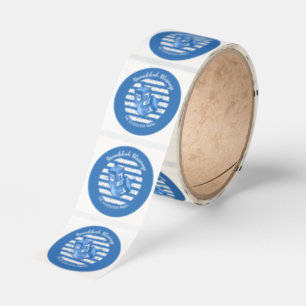 Personalized Dreidel Hanukkah Party Classic Round Sticker