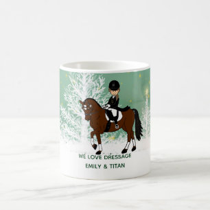 Personalized Dressage Horse Rider Mug Girls