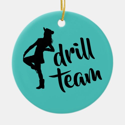 Personalized Drill Team Girl Ceramic Ornament