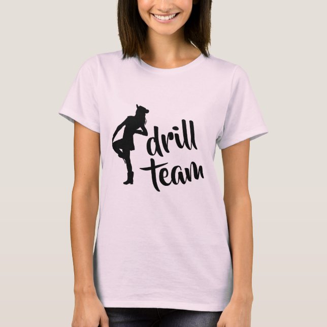 Personalized Drill Team Girl T-Shirt (Front)