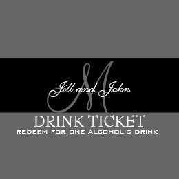Drink Tickets Gifts On Zazzle Personalized Drink Ticket For Wedding Reception