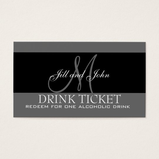 Personalized Drink Ticket For Wedding Reception Zazzle Personalized Drink Ticket For Wedding Reception