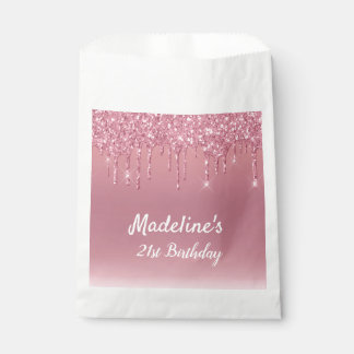 Personalized Dripping Glitter Favor Bag