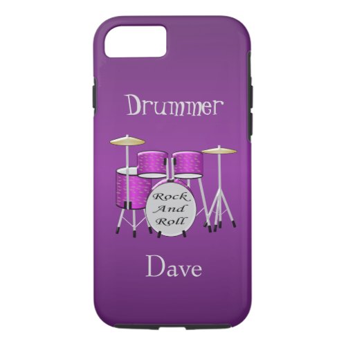 Personalized Drum Kit iPhone 87 Case