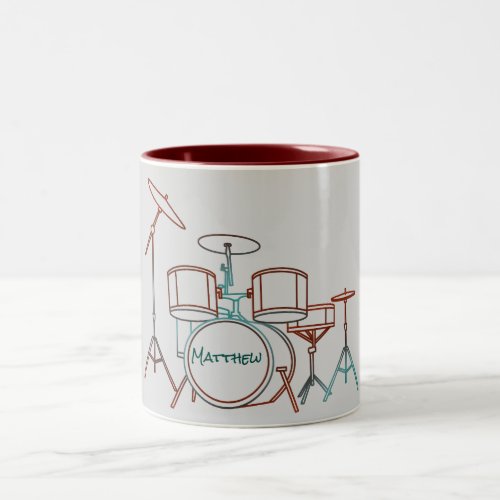 Personalized Drum Set Mug