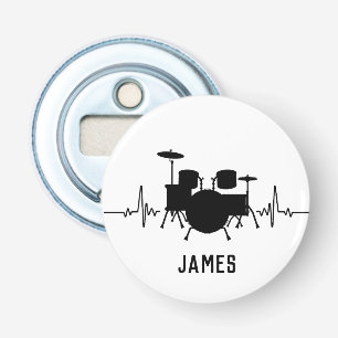 Personalized drummer Bottle Opener