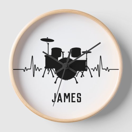  Personalized drummer  Clock