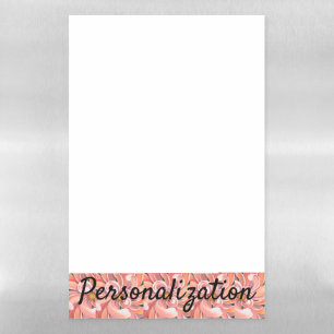 Personalized Dry Erase Board - Peachy Pink Dahlia