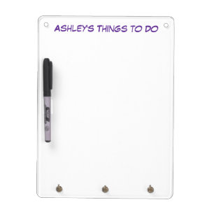 Personalized Dry Erase Board with Key Holder