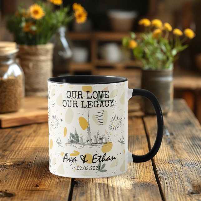 Personalized Dubai Memory - Line Art Landmark  Mug (Creator Uploaded)