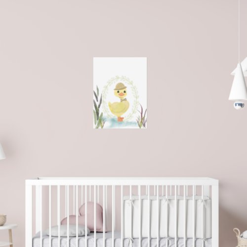 Personalized Duck Duckling with Bow Tie Poster