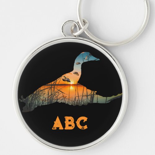 Personalized Duck Hunter Gifts Mallard Keychain