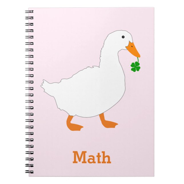 Personalized Duck Pattern Notebook (Front)