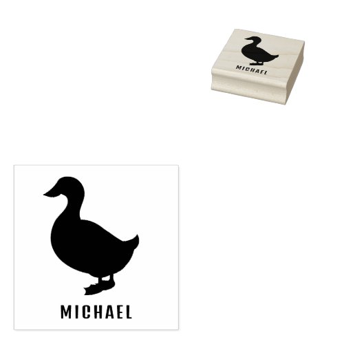 personalized  Duck  Rubber Stamp