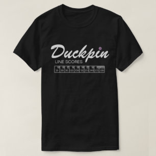 Personalized Duckpin Line Scores Black T-Shirt