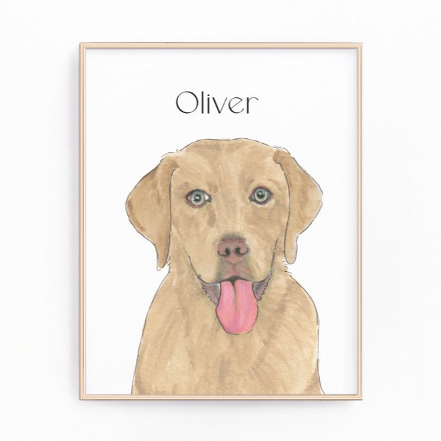 Personalized Dudley Labrador Art Photo Print (Creator Uploaded)