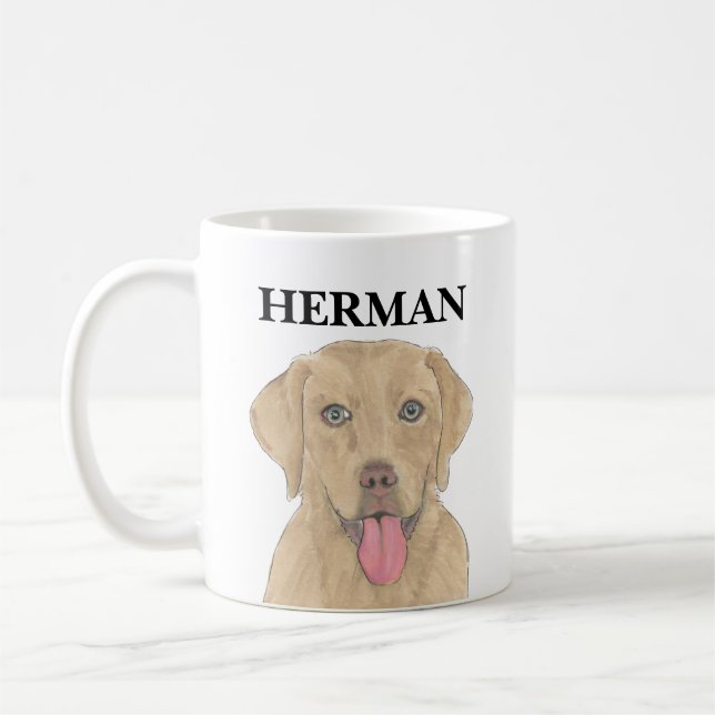 Personalized Dudley Labrador Coffee Mug (Left)