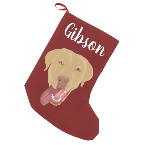 Personalized Dudley Labrador  Small Christmas Stocking