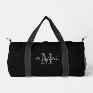 Personalized duffle bag with elegant monogram