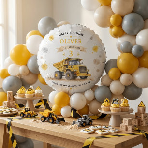 Personalized Dump Truck Birthday Wtercolor Balloon