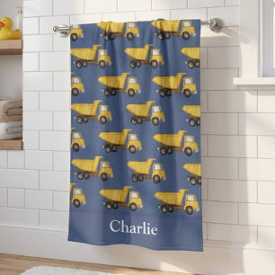 Personalized Dump Truck Kids Beach Towel
