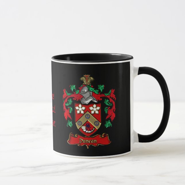 Personalized Duncan Family Coat of Arms Mug (Right)