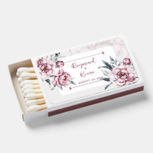 Personalized Dusky Pink Peony Wedding Favor