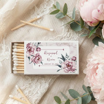 Personalized Dusky Pink Peony Wedding Favor 