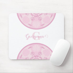 Personalized Dusky Rose Grand Millennial Mandala Mouse Pad