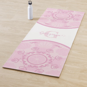 Personalized Dusky Rose Grand Millennial Mandala Yoga Mat