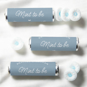 Personalized Dusty Blue Mint To Be Wedding Mints