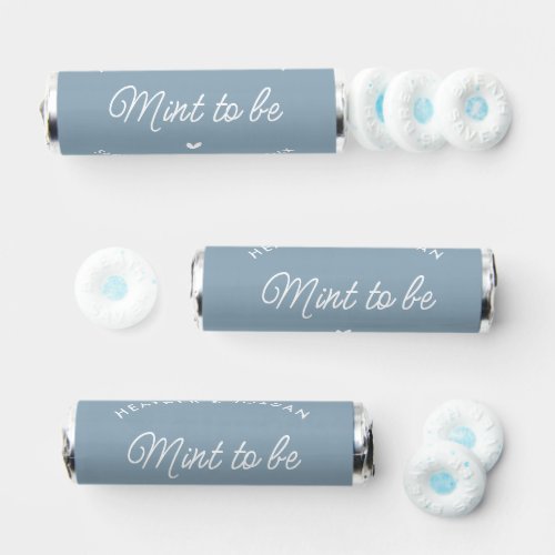 Personalized Dusty Blue Mint To Be Wedding Mints