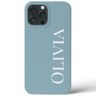 Personalized Dusty Blue Modern Typography