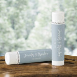 Personalized Dusty Blue Wedding Party Favors Lip Balm<br><div class="desc">Personalized Dusty Blue Wedding Party Favors Lip Balm</div>