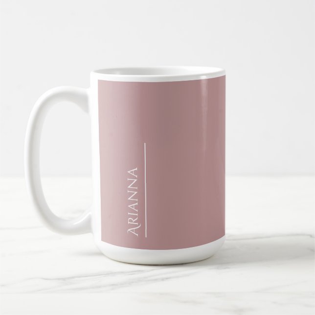 Personalized dusty pink  coffee mug (Left)