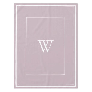 Personalized dusty pink initial tablecloth