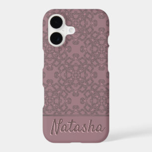 Personalized Dusty Rose Pattern iPhone 17 Case