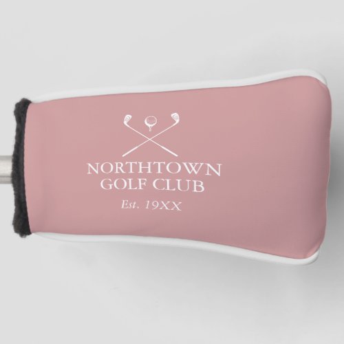 Personalized Dusty Rose Pink Golf Club Name Golf Head Cover