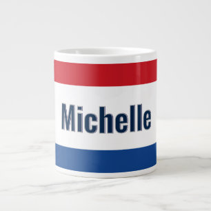 Personalized Dutch Flag Giant Coffee Mug