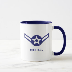 Personalized E-2 Airman Rank Air Force  Mug