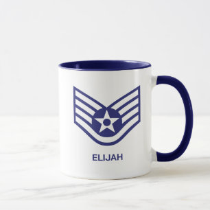 Personalized E-5 Staff Sergeant Rank Air Force  Mug
