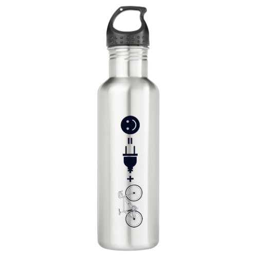 Personalized E Bike Makes Me Happy Cyclist Stainless Steel Water Bottle